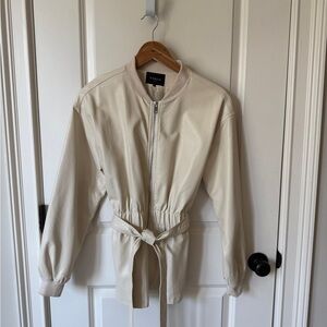 FRNCH Cream Bomber Jacket